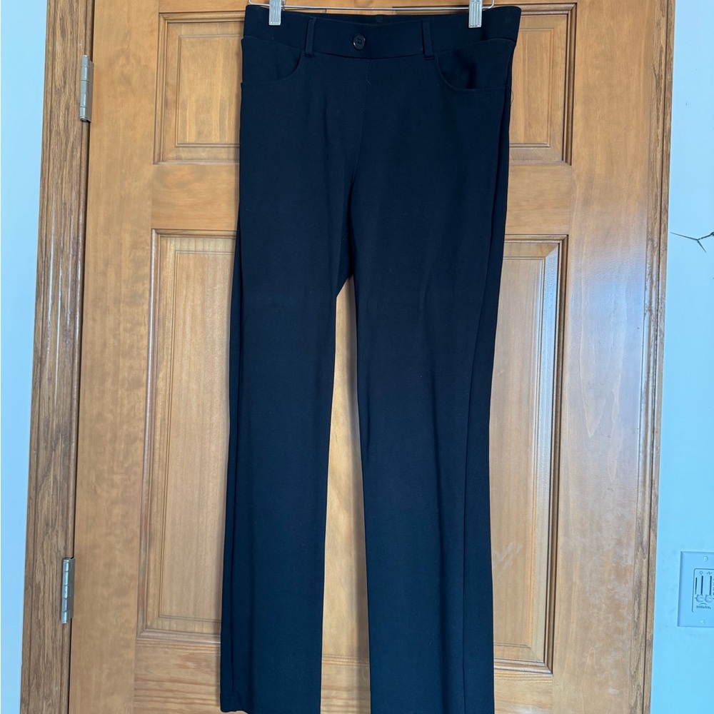 Betabrand Black Straight Leg Pants Timeless Style